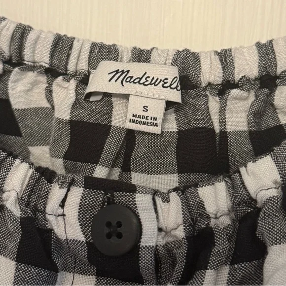 Madewell Black and White Gingham Blouse - Picture 3 of 3